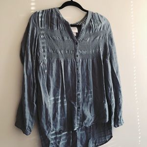 smocked peasant blouse